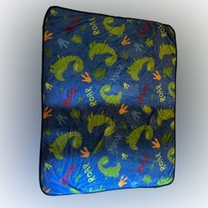 Blue Dinosaur Print Blanket